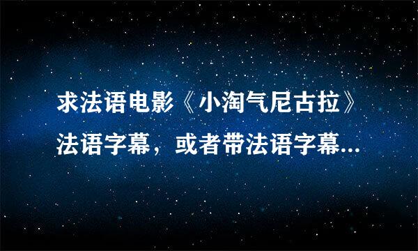 求法语电影《小淘气尼古拉》法语字幕，或者带法语字幕的电影观看地址~