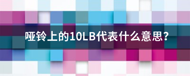 哑铃上的10LB集代表什么意思？