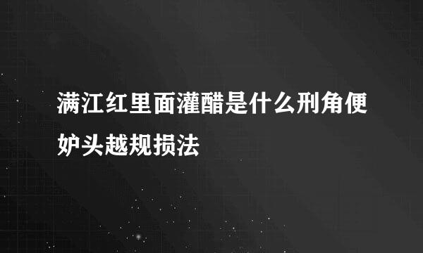 满江红里面灌醋是什么刑角便妒头越规损法