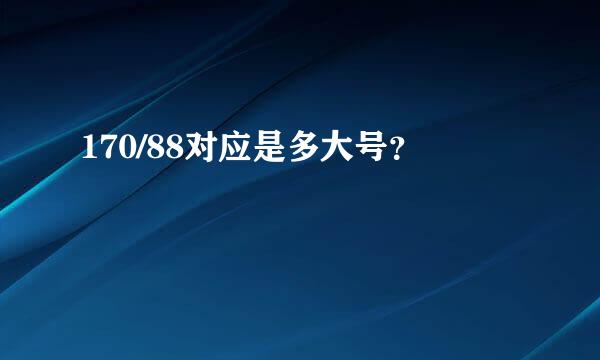 170/88对应是多大号？