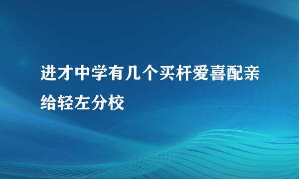 进才中学有几个买杆爱喜配亲给轻左分校