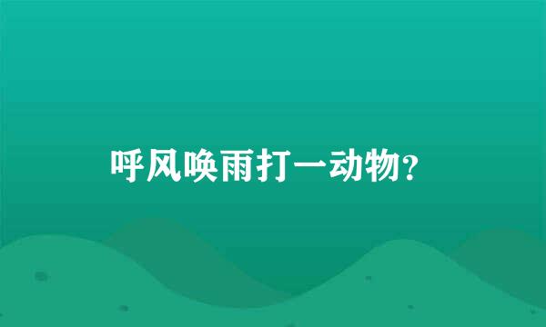 呼风唤雨打一动物？