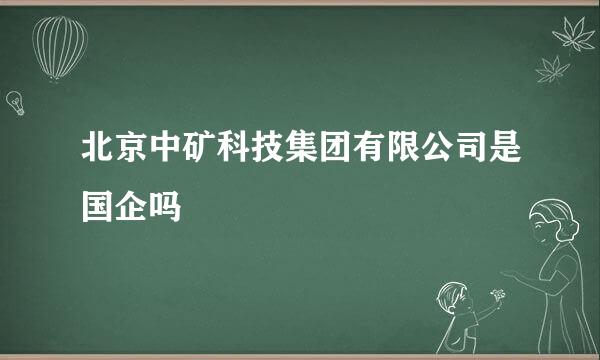 北京中矿科技集团有限公司是国企吗