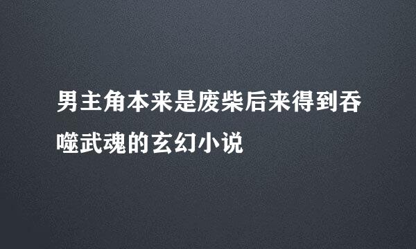 男主角本来是废柴后来得到吞噬武魂的玄幻小说