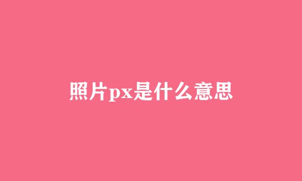 照片px是什么意思