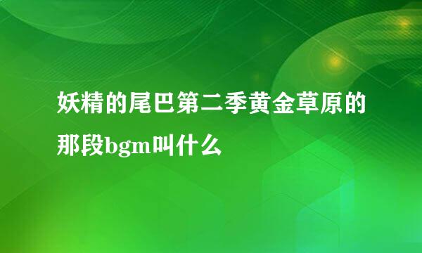 妖精的尾巴第二季黄金草原的那段bgm叫什么