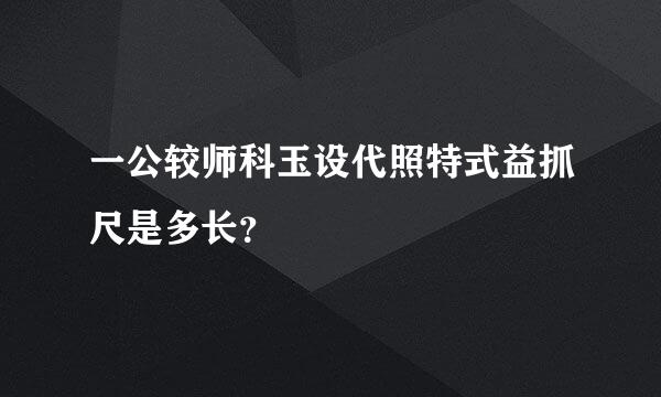 一公较师科玉设代照特式益抓尺是多长？