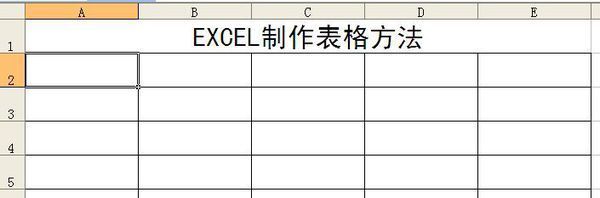 绘制excel表格步骤