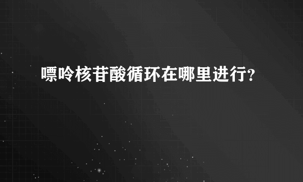 嘌呤核苷酸循环在哪里进行？