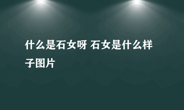 什么是石女呀 石女是什么样子图片