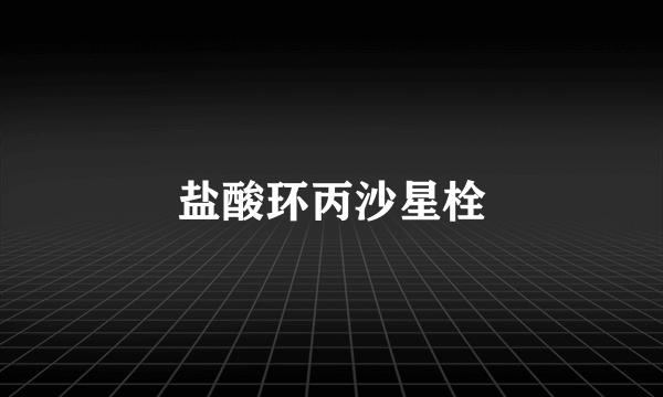 盐酸环丙沙星栓