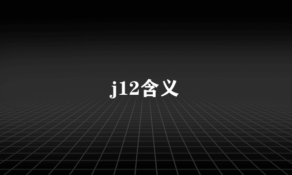 j12含义