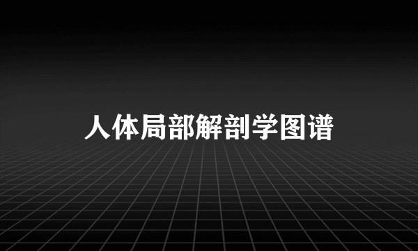 人体局部解剖学图谱