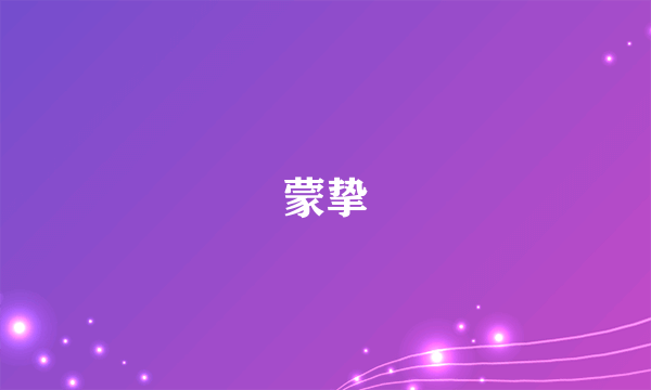 蒙挚