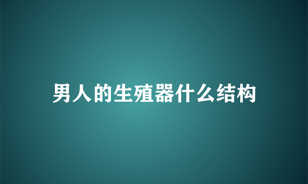 男人的生殖器什么结构