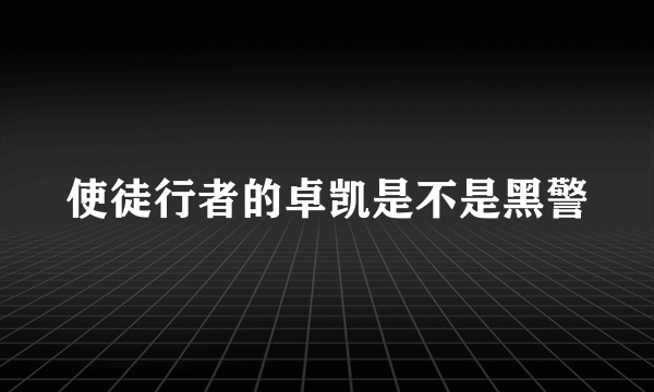 使徒行者的卓凯是不是黑警