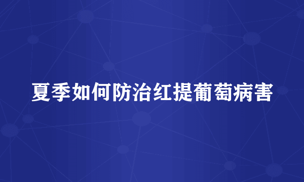 夏季如何防治红提葡萄病害