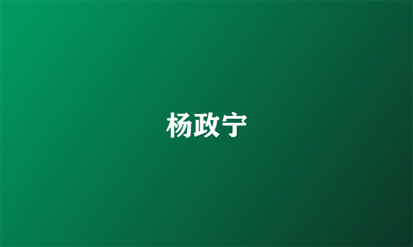 杨政宁