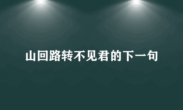 山回路转不见君的下一句