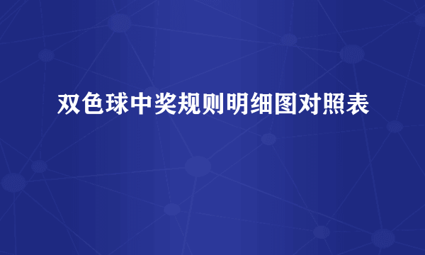 双色球中奖规则明细图对照表