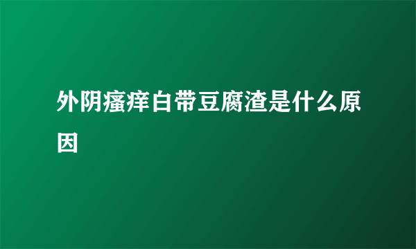 外阴瘙痒白带豆腐渣是什么原因