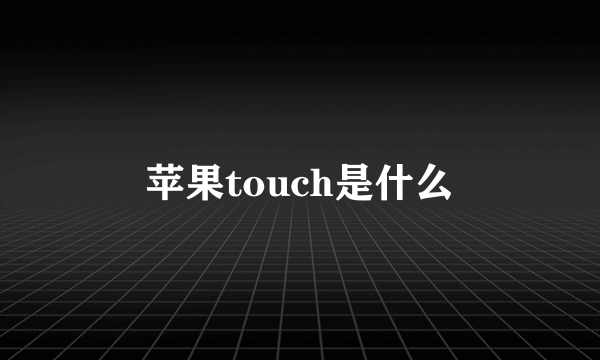 苹果touch是什么