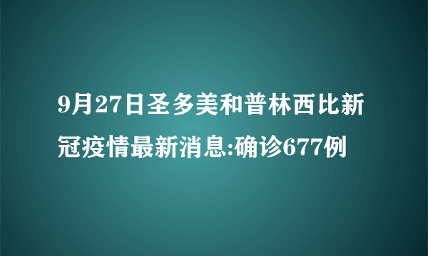 9月27日圣多美和普林西比新冠疫情最新消息:确诊677例