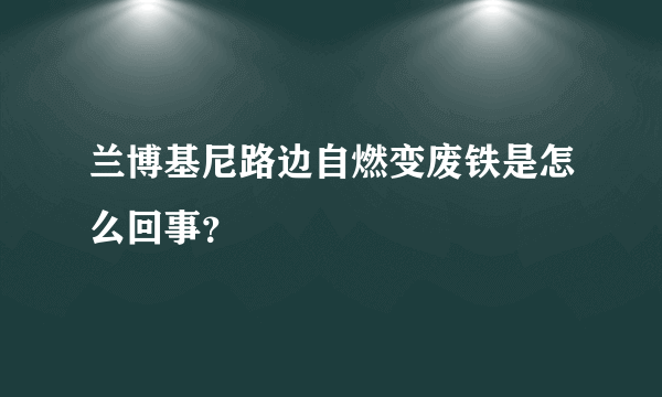 兰博基尼路边自燃变废铁是怎么回事？