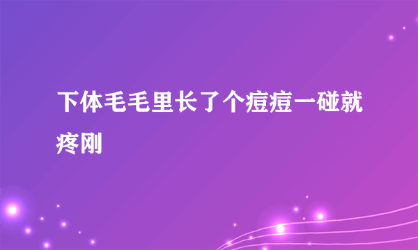 下体毛毛里长了个痘痘一碰就疼刚