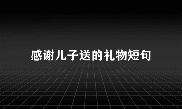 感谢儿子送的礼物短句