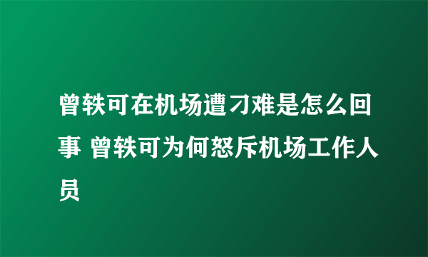 曾轶可在机场遭刁难是怎么回事 曾轶可为何怒斥机场工作人员