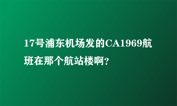 17号浦东机场发的CA1969航班在那个航站楼啊？