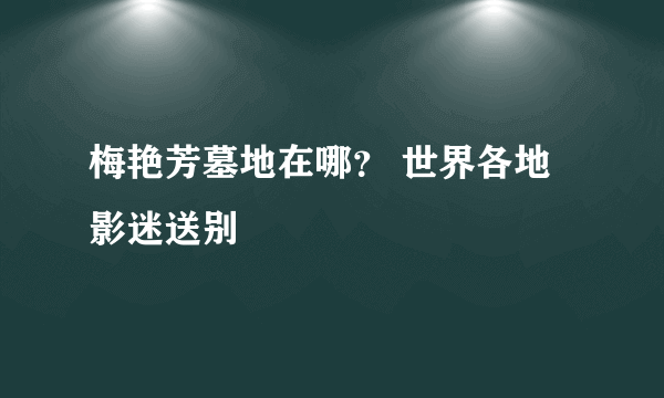 梅艳芳墓地在哪？ 世界各地影迷送别