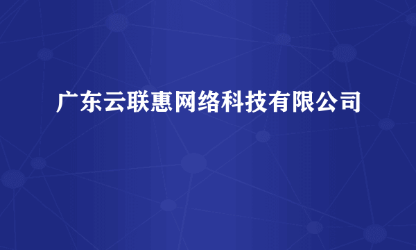 广东云联惠网络科技有限公司