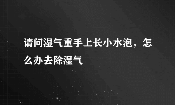 请问湿气重手上长小水泡，怎么办去除湿气