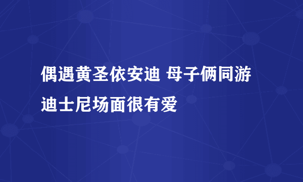 偶遇黄圣依安迪 母子俩同游迪士尼场面很有爱