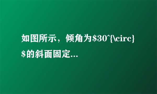 如图所示，倾角为$30^{\circ}$的斜面固定在水平地面上，一轻绳绕过两个轻质滑轮连接着固定点$P$和物体$B$，两滑轮之间的轻绳始终与斜面平行，物体$A$与动滑轮连接。已知$A$、$B$的质量均为$1kg$，$A$与斜面间的动摩擦因数为$\frac{\sqrt{3}}{3}$，重力加速度大小为$10m/s^{2}$，将$A$、$B$由静止释放，下列说法正确的是（  ）