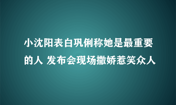 小沈阳表白巩俐称她是最重要的人 发布会现场撒娇惹笑众人