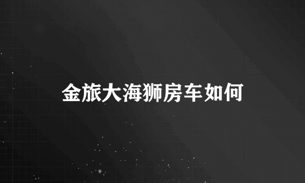 金旅大海狮房车如何