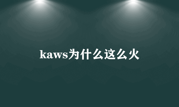 kaws为什么这么火