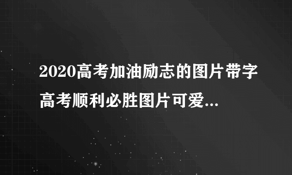 2020高考加油励志的图片带字高考顺利必胜图片可爱-飞外网