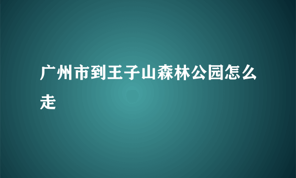 广州市到王子山森林公园怎么走