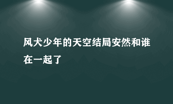 风犬少年的天空结局安然和谁在一起了