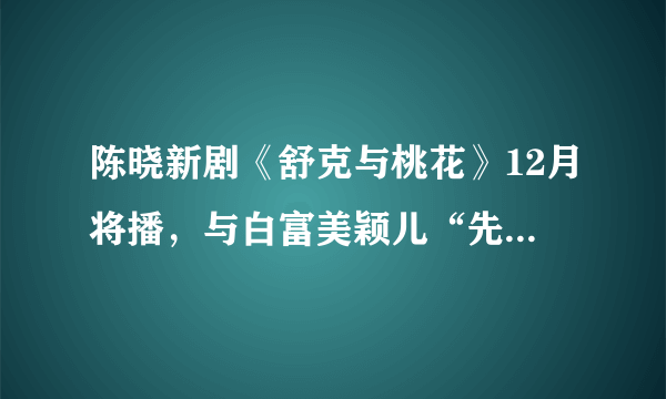 陈晓新剧《舒克与桃花》12月将播，与白富美颖儿“先婚后爱”