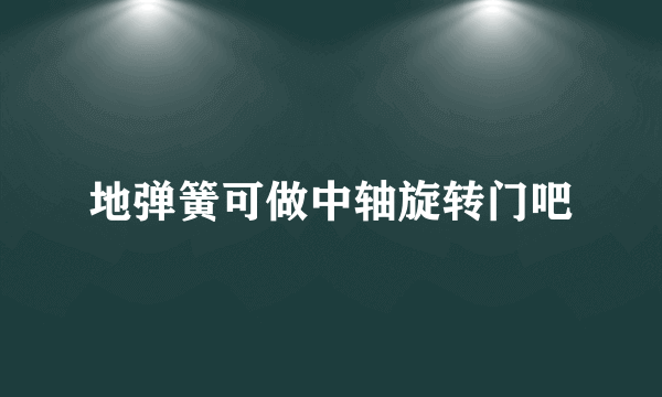 地弹簧可做中轴旋转门吧