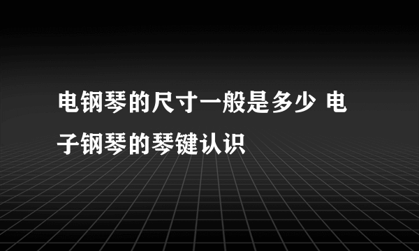 电钢琴的尺寸一般是多少 电子钢琴的琴键认识