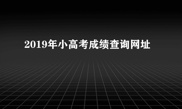 2019年小高考成绩查询网址