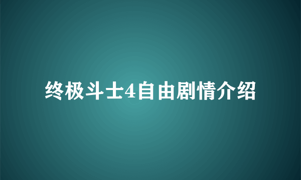 终极斗士4自由剧情介绍