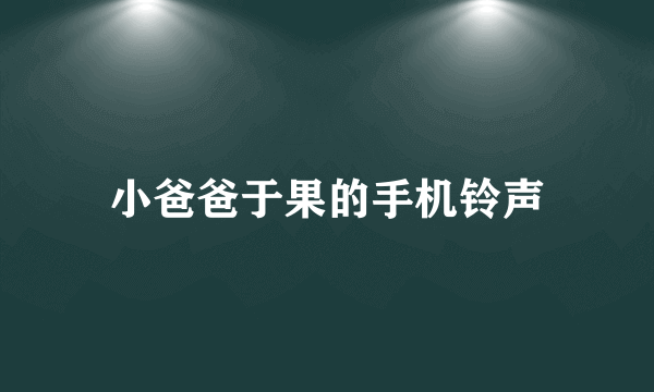 小爸爸于果的手机铃声