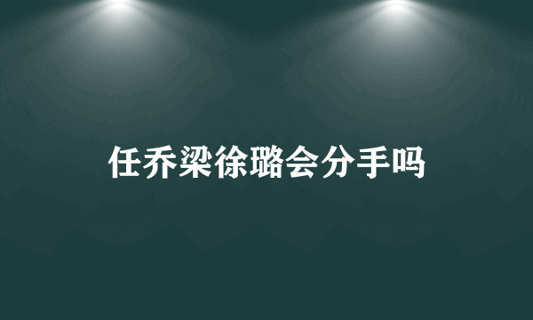 任乔梁徐璐会分手吗